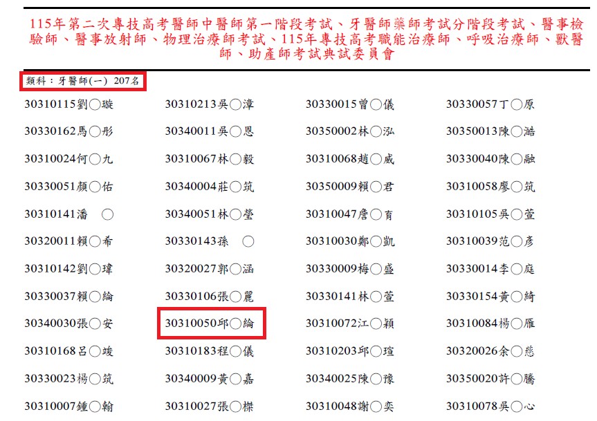 文昌劍令，幫助他牙醫考試順利上榜