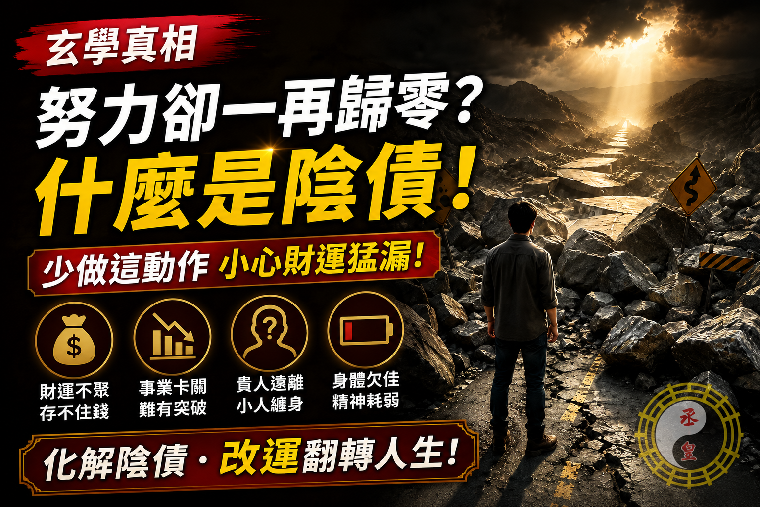 【玄學真相】努力卻一再歸零？老師大膽揭密什麼是「陰債」！少做這動作小心財運猛漏、做什麼都卡！ #命理 #改運