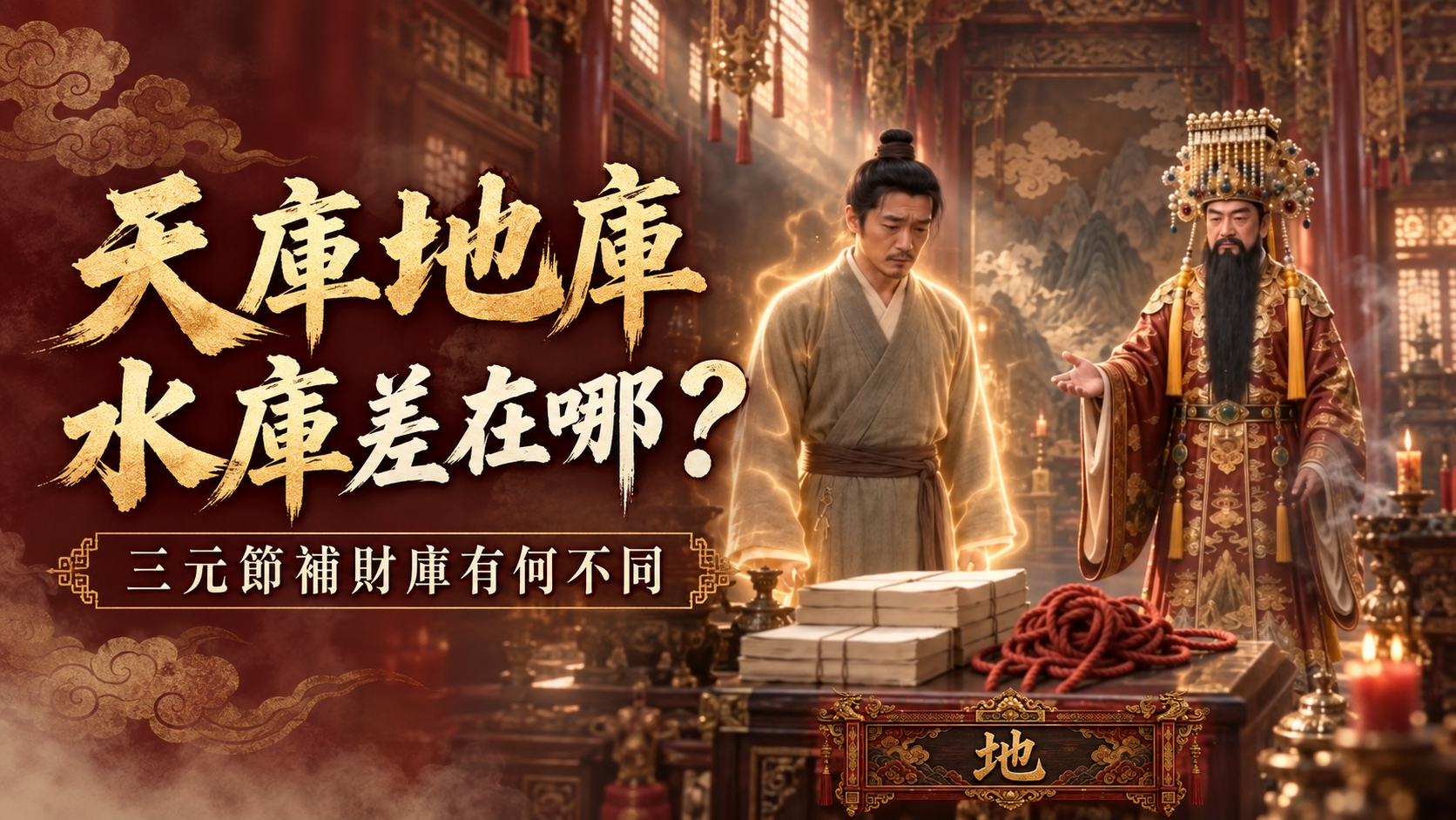 天庫、地庫、水庫差在哪？揭密三官大帝三元節補財庫的真正差異！